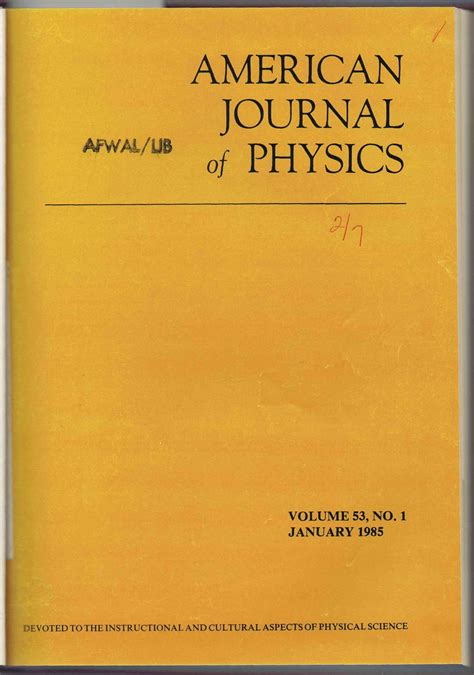 american journal of physics